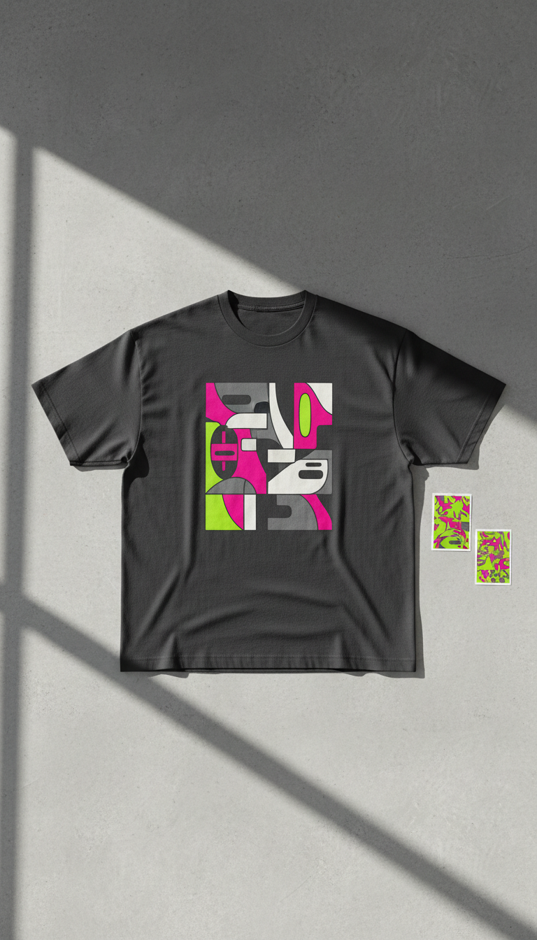 Heavyweight Cotton Tee with Bold Front Print
